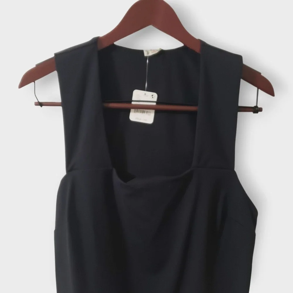 NWT Intimately Free People She's So Sleek Square Neck Thong Bodysuit‎ Black XL